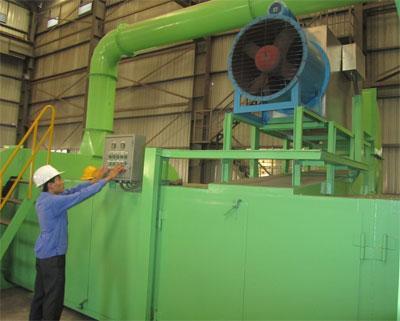 Hệ thống thông gió và xử lý bụi dây chuyền làm sạch bề mặt kim loại